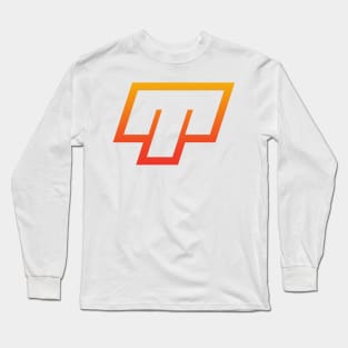 Aries Orange Gradient Outline Long Sleeve T-Shirt